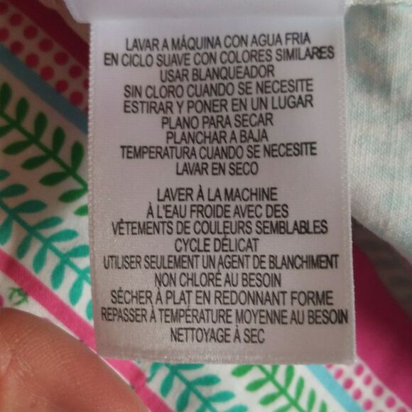 London Times multicolor patterned sleeveless sheath dress, 97% cotton 10 - Picture 6 of 6